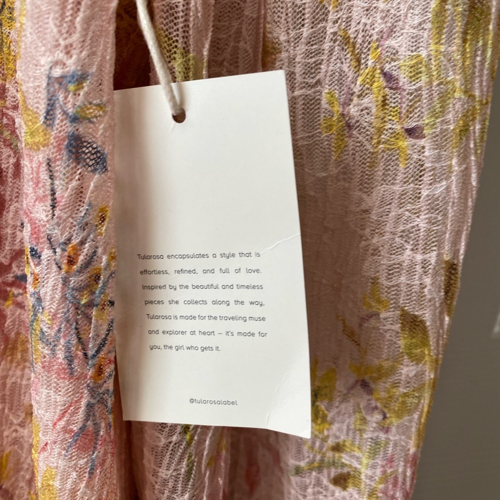 Tularosa Floral Long Sleeve Dress - Pink and Yellow - Picture 9 of 13